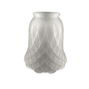 Ceiling Fan Replacement Shade Quilted Design 2 1/4" Fitter Scalloped Edges